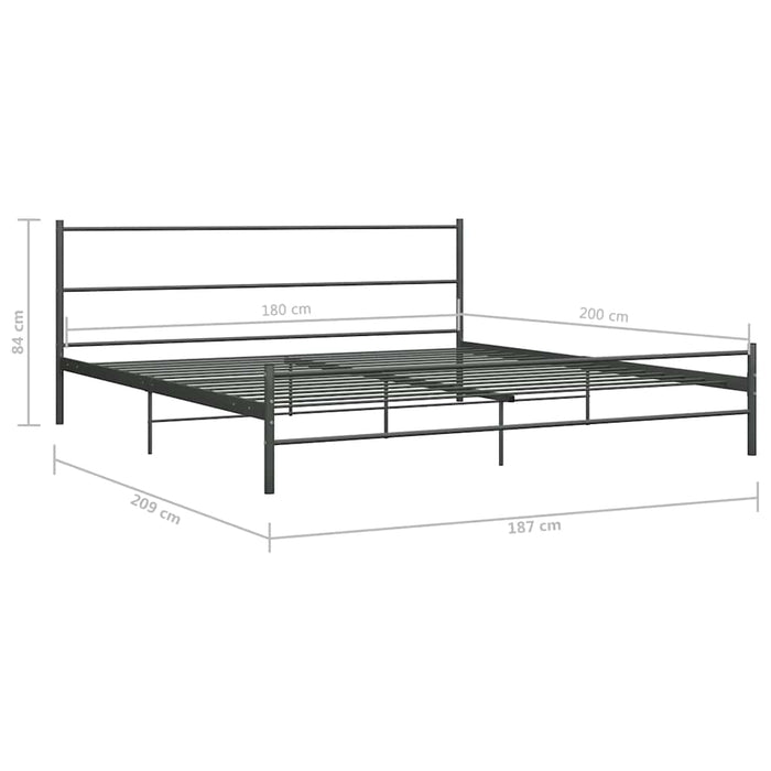 Cadru de pat, gri, 180 x 200 cm, metal - WALTI WALTI