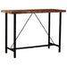 Set mobilier de bar, 5 piese, lemn reciclat și piele naturală - WALTI WALTI