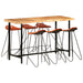 Set mobilier de bar, 7 piese, lemn masiv și piele naturală - WALTI WALTI