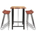 Set mobilier bar 7 piese, lemn masiv reciclat & piele naturală - WALTI WALTI
