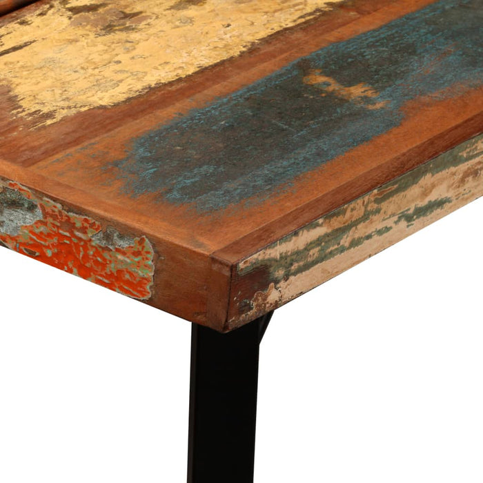 Set mobilier bar 7 piese, lemn masiv reciclat & piele naturală - WALTI WALTI