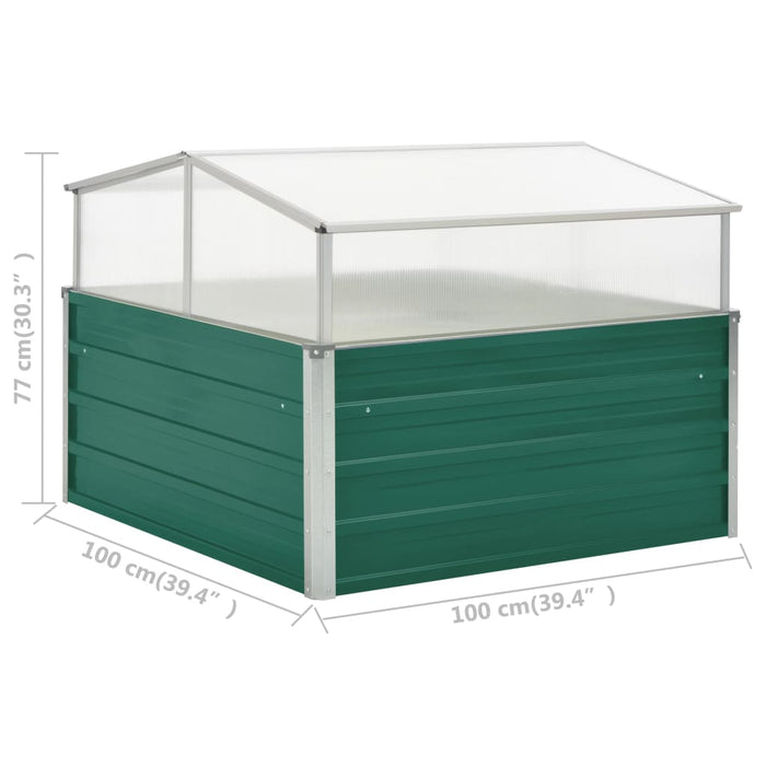 Seră, verde, 100 x 100 x 77 cm, oțel galvanizat WALTI