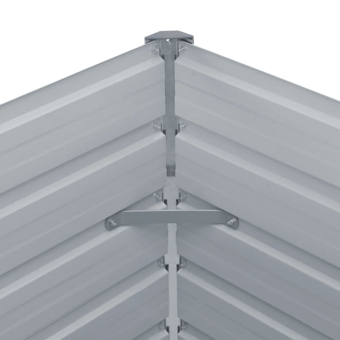 Strat înălțat grădină, gri, 100x100x45 cm, oțel galvanizat - WALTI WALTI