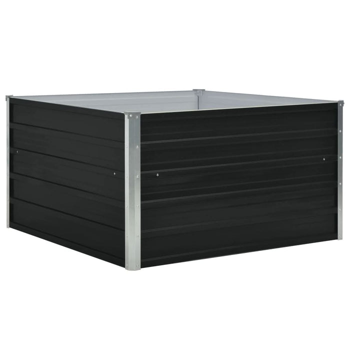 Strat înălțat grădină, antracit, 100x100x45 cm, oțel galvanizat - WALTI WALTI