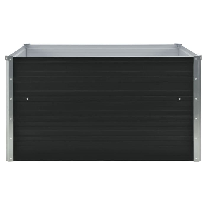 Strat înălțat grădină, antracit, 100x100x45 cm, oțel galvanizat - WALTI WALTI