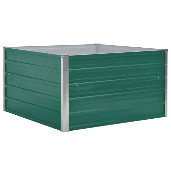 Strat înălțat grădină, verde, 100x100x45 cm, oțel galvanizat - WALTI WALTI