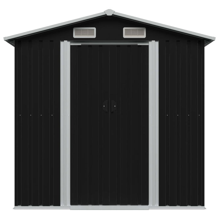 Magazie depozitare grădină antracit 204x132x186 cm oțel - WALTI WALTI