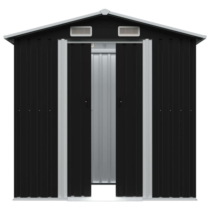 Magazie depozitare grădină antracit 204x132x186 cm oțel - WALTI WALTI