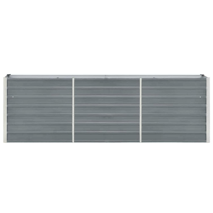 Strat înălțat de grădină, gri, 240x40x77 cm, oțel galvanizat - WALTI WALTI