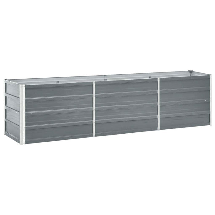 Strat înălțat de grădină gri 240 x 40 x 45 cm oțel galvanizat - WALTI WALTI