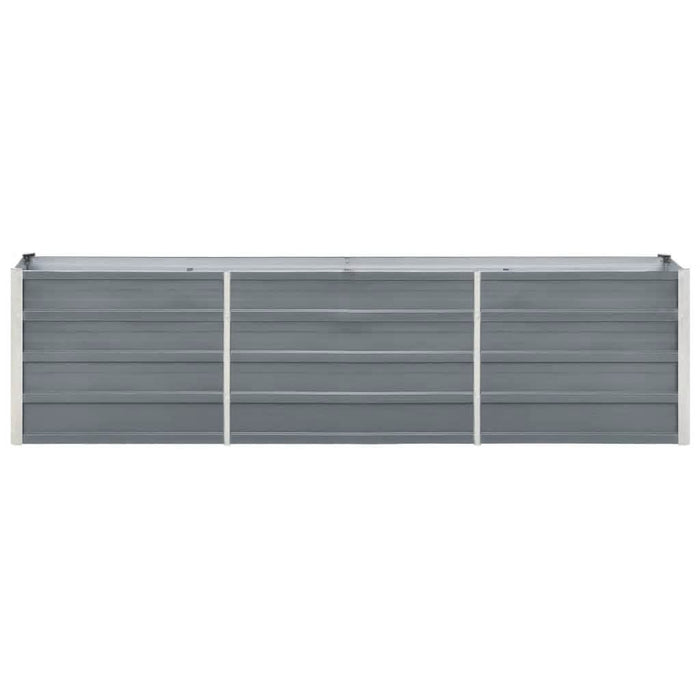 Strat înălțat de grădină gri 240 x 40 x 45 cm oțel galvanizat - WALTI WALTI