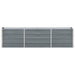 Strat înălțat de grădină gri 240 x 40 x 45 cm oțel galvanizat - WALTI WALTI