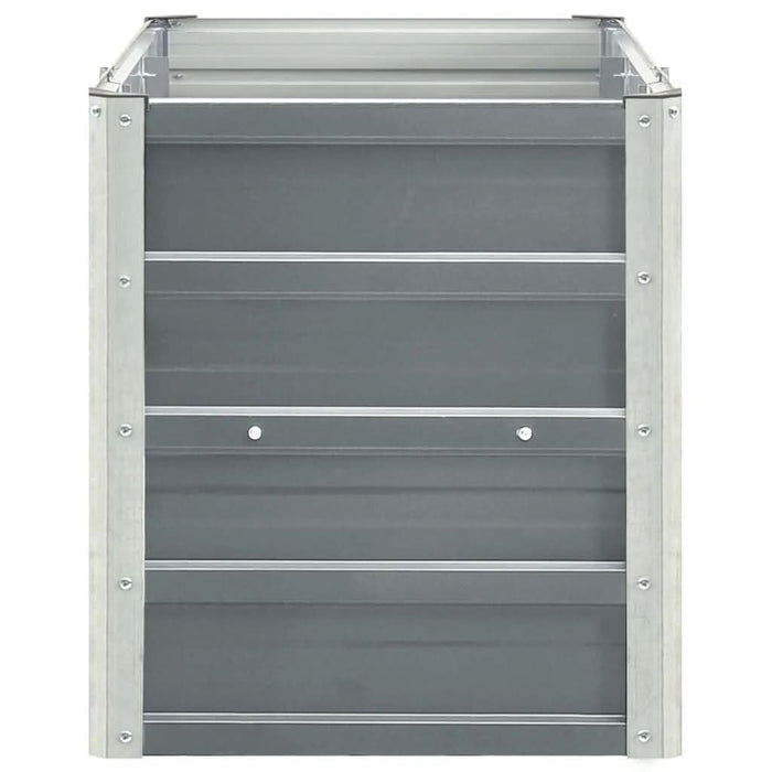 Strat înălțat de grădină gri 240 x 40 x 45 cm oțel galvanizat - WALTI WALTI