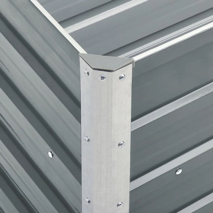 Strat înălțat de grădină gri 240 x 40 x 45 cm oțel galvanizat - WALTI WALTI
