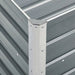 Strat înălțat de grădină gri 240 x 40 x 45 cm oțel galvanizat - WALTI WALTI