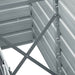 Strat înălțat de grădină gri 240 x 40 x 45 cm oțel galvanizat - WALTI WALTI