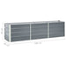 Strat înălțat de grădină gri 240 x 40 x 45 cm oțel galvanizat - WALTI WALTI
