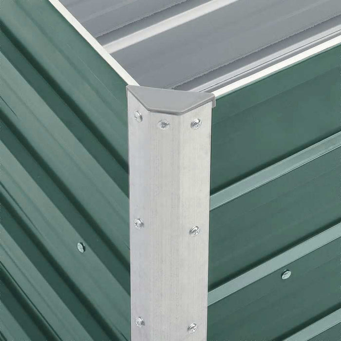 Strat înălțat de grădină verde 240 x 40 x 45 cm oțel galvanizat - WALTI WALTI