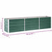 Strat înălțat de grădină verde 240 x 40 x 45 cm oțel galvanizat - WALTI WALTI