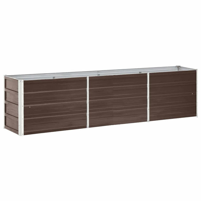 Strat înălțat de grădină maro 240 x 40 x 45 cm oțel galvanizat - WALTI WALTI
