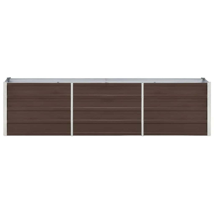 Strat înălțat de grădină maro 240 x 40 x 45 cm oțel galvanizat - WALTI WALTI