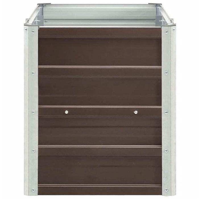 Strat înălțat de grădină maro 240 x 40 x 45 cm oțel galvanizat - WALTI WALTI