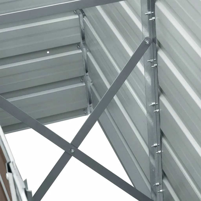 Strat înălțat de grădină maro 240 x 40 x 45 cm oțel galvanizat - WALTI WALTI