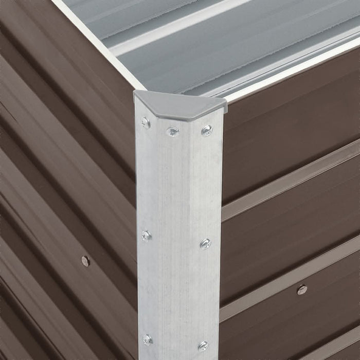 Strat înălțat de grădină maro 240 x 40 x 45 cm oțel galvanizat - WALTI WALTI