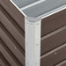 Strat înălțat de grădină maro 240 x 40 x 45 cm oțel galvanizat - WALTI WALTI