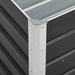 Strat înălțat de grădină antracit 240x40x45 cm oțel galvanizat - WALTI WALTI