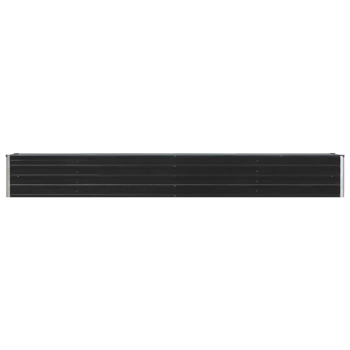 Strat înălțat de grădină antracit 320x40x45 cm oțel galvanizat - WALTI WALTI