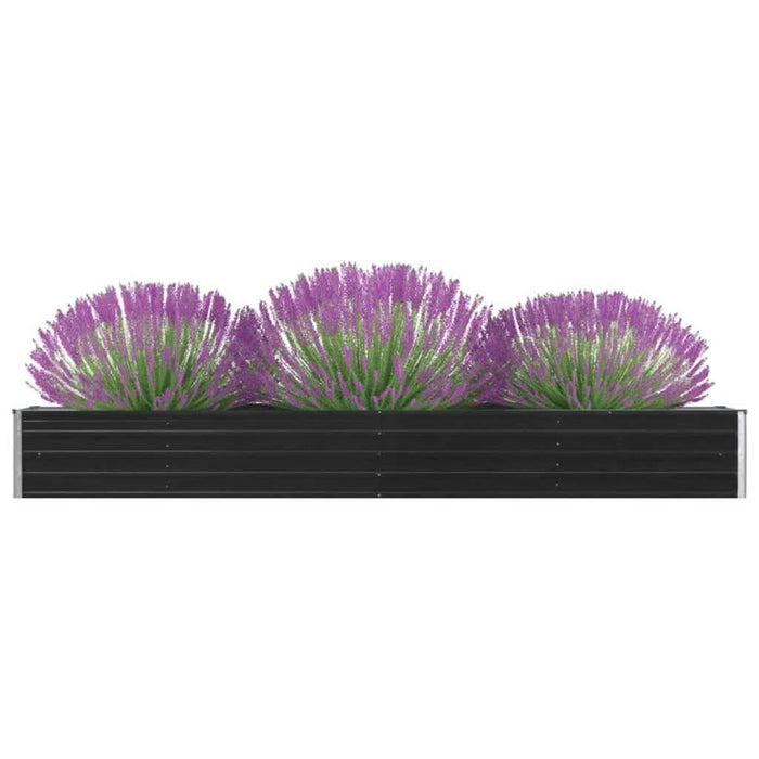 Strat înălțat de grădină antracit 320x40x45 cm oțel galvanizat - WALTI WALTI