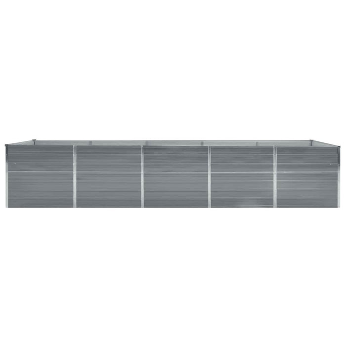 Strat înălțat de grădină, gri, 400x80x45 cm, oțel galvanizat - WALTI WALTI