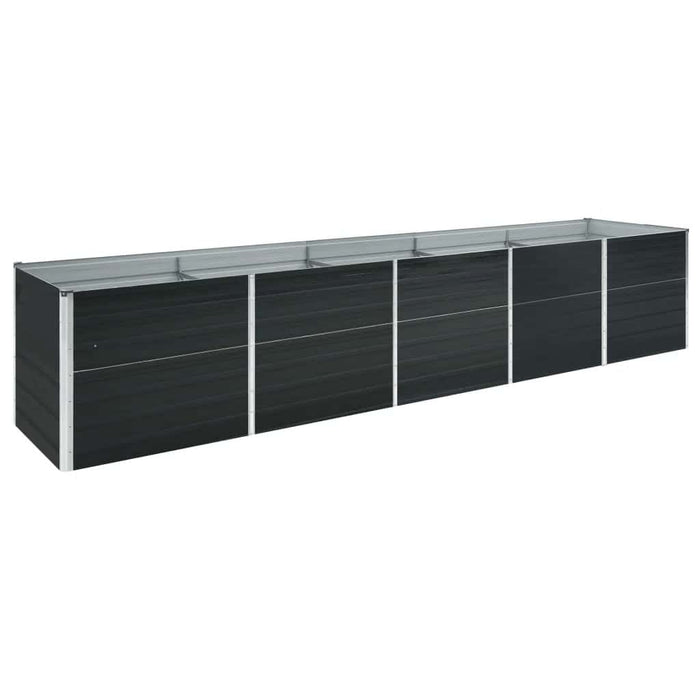 Strat înălțat de grădină antracit 400x80x45 cm oțel galvanizat - WALTI WALTI