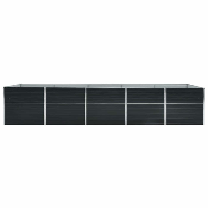 Strat înălțat de grădină antracit 400x80x45 cm oțel galvanizat - WALTI WALTI