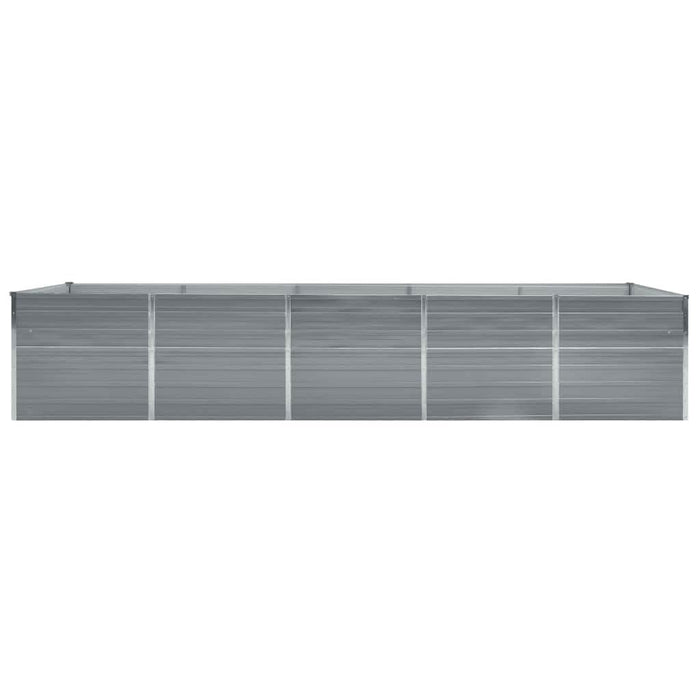 Strat înălțat de grădină, gri, 400x80x77 cm, oțel galvanizat - WALTI WALTI