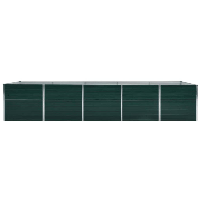Strat înălțat de grădină, verde, 400x80x77 cm, oțel galvanizat - WALTI WALTI