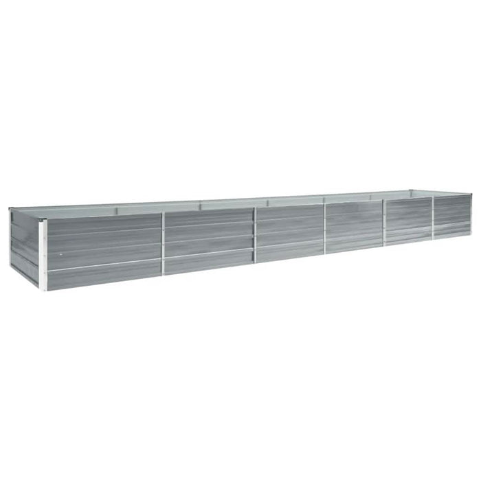 Strat înălțat grădină, gri, 480x80x45 cm, oțel galvanizat - WALTI WALTI