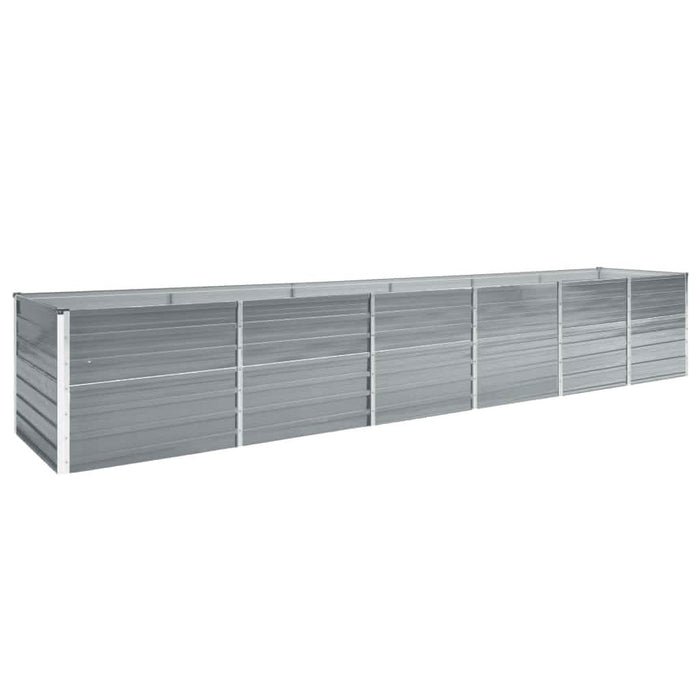 Strat înălțat grădină, gri, 480x80x77 cm, oțel galvanizat - WALTI WALTI