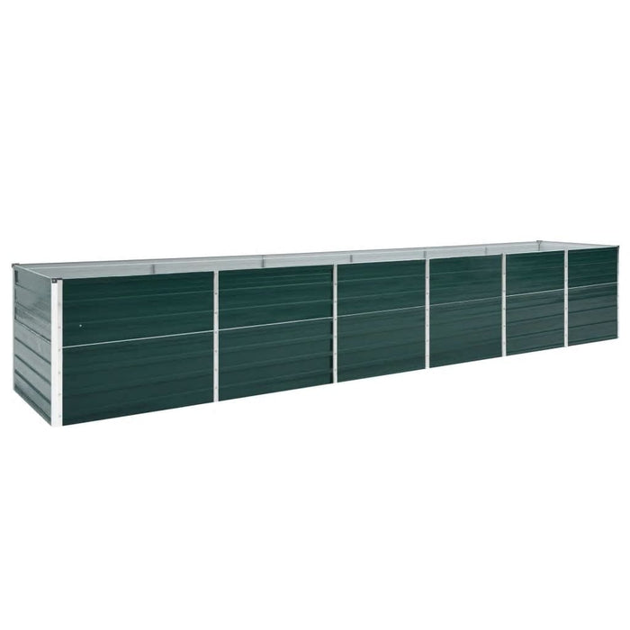 Strat înălțat de grădină, verde, 480x80x77 cm, oțel galvanizat WALTI