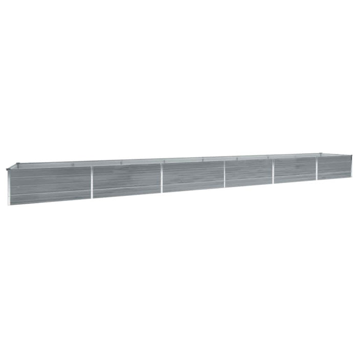 Strat înălțat de grădină, gri, 600x80x45 cm, oțel galvanizat - WALTI WALTI