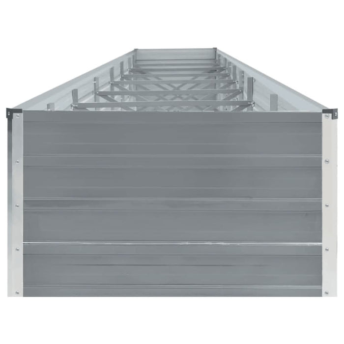 Strat înălțat de grădină, gri, 600x80x45 cm, oțel galvanizat - WALTI WALTI