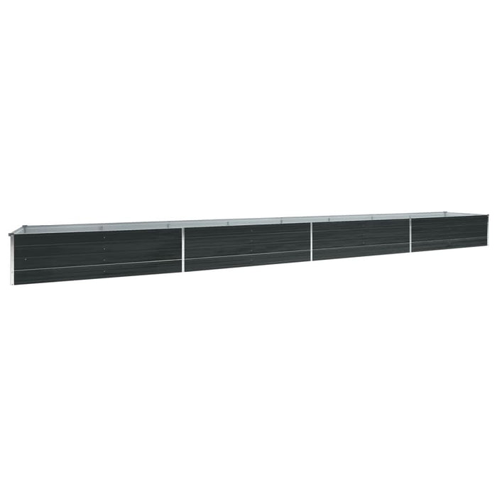 Strat înălțat de grădină antracit 600x80x45 cm oțel galvanizat - WALTI WALTI