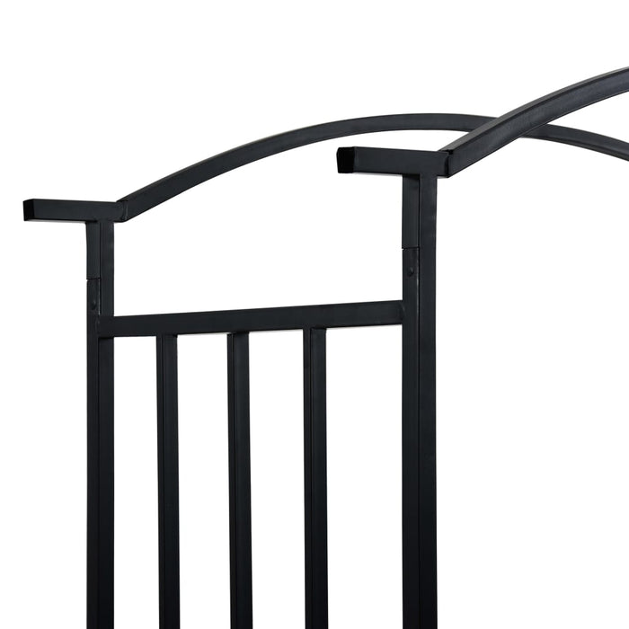Arcadă de grădină cu bancă, negru, 128 x 50 x 207 cm, fier - WALTI WALTI