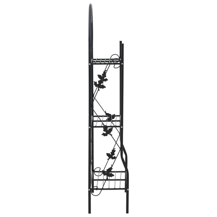 Suport de plante, 3 niveluri, negru, 52 x 28 x 128 cm, fier - WALTI WALTI