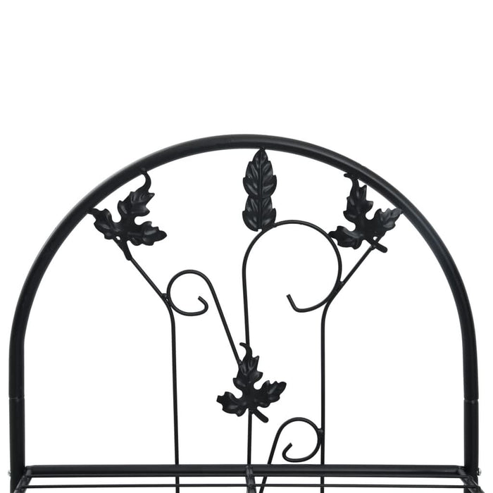 Suport de plante, 3 niveluri, negru, 52 x 28 x 128 cm, fier - WALTI WALTI