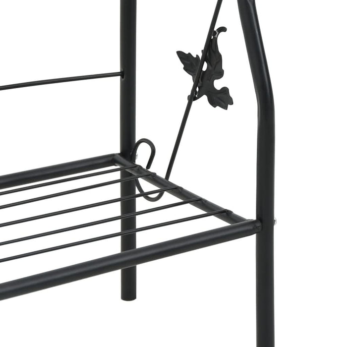 Suport de plante, 3 niveluri, negru, 52 x 28 x 128 cm, fier - WALTI WALTI