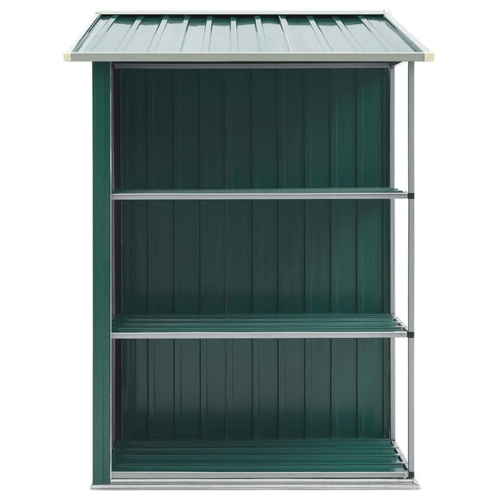 Șopron de grădină cu etajeră, verde, 205 x 130 x 183 cm, fier - WALTI WALTI