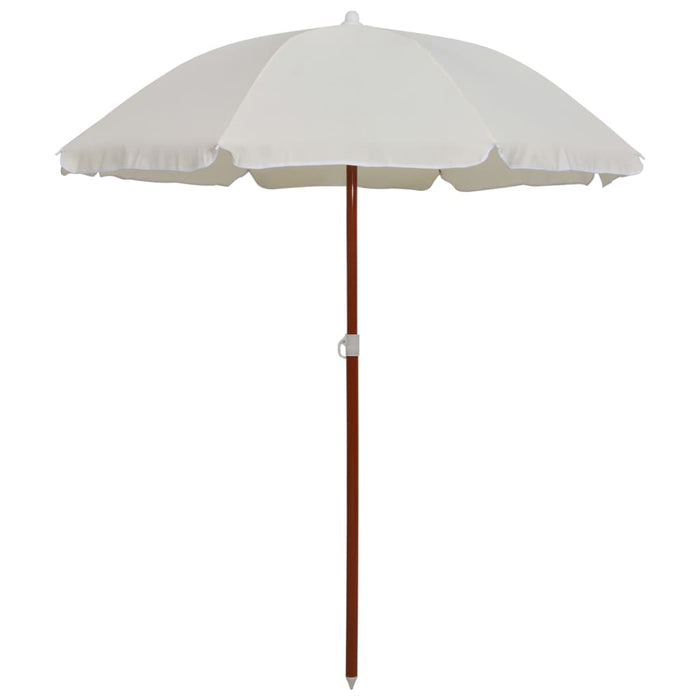 Umbrelă de soare cu stâlp din oțel, nisipiu, 180 cm WALTI