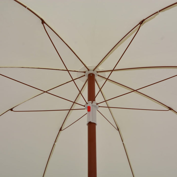 Umbrelă de soare cu stâlp din oțel, nisipiu, 180 cm WALTI